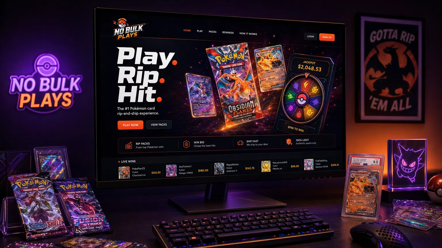 No Bulk Plays website by Skald Studio