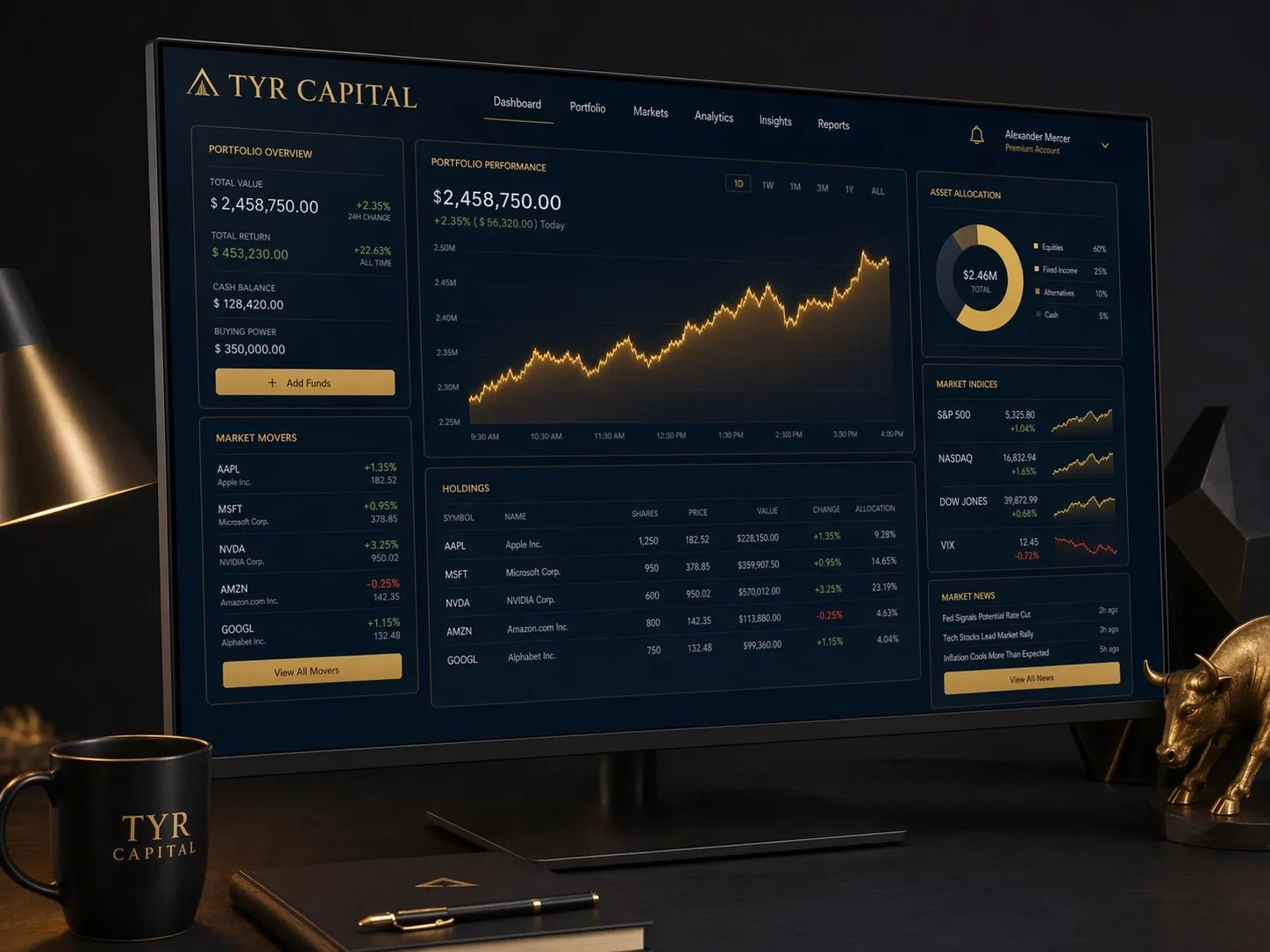 Tyr Capital website by Skald Studio